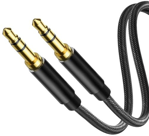 Vestoryyer 1M Aux Cable 3.5mm to 3.5mm audio cable,Audio Aux Cable,Mini Jack Male to Male Audio Cable,Nylon Braided Aux Lead Auxiliary Braided Stereo Audio Cable For iPhones, iPad, Laptops,Car,TV