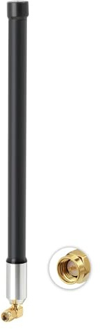 Bingfu Antena 4G LTE Exteriores, Angulo Recto SMA Macho, 3dBi 700-2700 MHz, Fibra de Vidrio, para Router, Módems, Puertas de Enlace, Cámaras de Caza, Sistemas de Vigilancia, IoT y Hogares Inteligentes