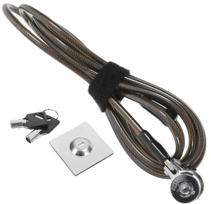 SEWACC Verrou Câble Acier Inoxydable 1,9 M pour Facile à Déverrouiller en Alliage de Zinc avec Ordinateur Portable Bureau et Dortoir