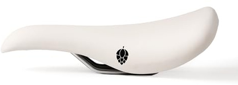 HOPFEN RAD GAVIA Fahrradsattel Rennrad Retro Vintage Weiß - Premium Rennradsattel Ergonomisch Gepolstert, Kunstleder für Fixie Singlespeed Rennrad