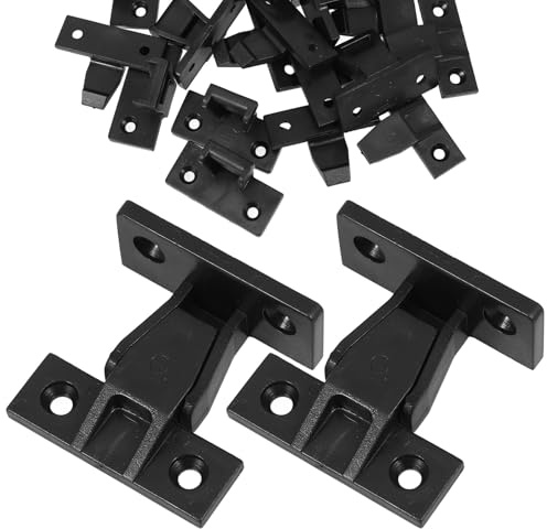 DIYEAH Set de Clips en Plastique Noir Support Réglable et Fiable Lot de 12 pour Façade de Meuble pour Projets DIY et Structures Suspendues