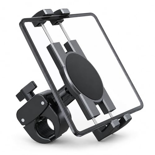 GERUI Support de tablette vélo 2 en 1 pour téléphone portable et iPad pour guidon, réglable à 360 °, pour tapis de course, vélo d'appartement, scooter, entraînement intérieur et navigation