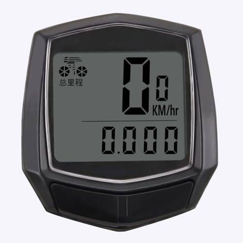 Moliuoly Cykeldator kabelansluten vattentät med 1,5 tums skärm, cykelhastighetsmätare odometermätare för utomhus cykelturer, 14 funktioner auto-standby