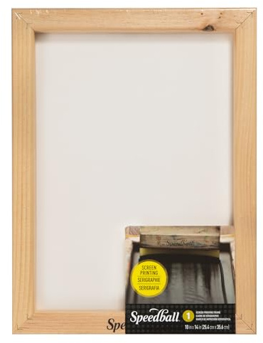 Speedball 110 Monofilament DIY Printing Screen Frame With Base 10 x 14, Wooden, Essentials Accessories, Print Making Printing Kit, Screen Printing, Print Making