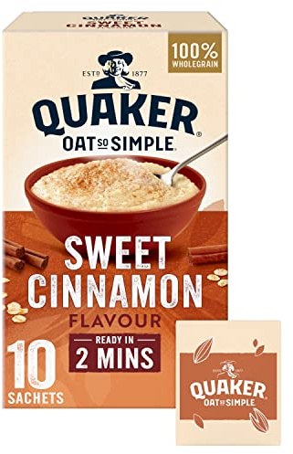 Quaker Oat So Simple Sweet Cinnamon Porridge, 10 x 33 g