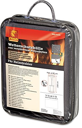 FLASH Regencover Heizstrahler, schwarz, 27 x 34 x 8,5 cm