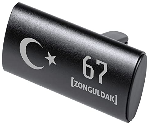 Auto Logo Parfüm Lufterfrischer Türkei Flagge Duft Spender Auto Emblem Duftspender Auto Entlüftungs-Parfüm Klimaanlage, Geruch Entfernen, Araba Kokusu Parfüm 67 Zonguldak