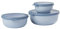 Frischhaltedose Set Cirqula Rund 3-teilig Vorratsdose Mikrowellendose Gefrierdose Blau MEPAL