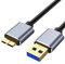 Eono Hard Drive Cable, 0.5M 5Gbps, USB 3.0 A to Micro USB B Lead Portable External Hard Drive Compatible with WD Elements, Seagate Expansion, Toshiba, M3 1TB, Galaxy S5/Note 3 (1M, USB)