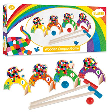 ELMER Children’s Wooden Croquet Set by Robert Frederick Design - Fun For All The Family