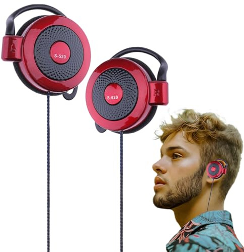 Auriculares De Pinza Con Cable - Auriculares Con Abrazadera Con Cable | Auriculares Estéreo Con Enchufe De 3,5 Mm, Compatibles Con Mp4 Y La mayoría De Teléfonos Móviles Para Correr, Senderismo