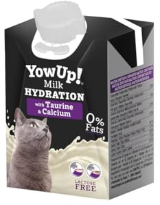 YowUp! Leche para Gatos Hidratación con Taurina y Calcio, Sin Lactosa, 0% Grasa, Bebida Funcional para Gatos, 200 ml