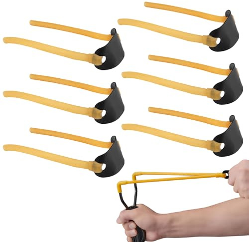 6 Pezzi Elastici per Fionda in Gomma, 15cm Tiro Adulti in Gomma Elastica, Elevata Elasticità Catapulta Bande, Lattice Naturale Elastici di Ricambio per Fionda, Regolabili Elastico Slingshot per Caccia
