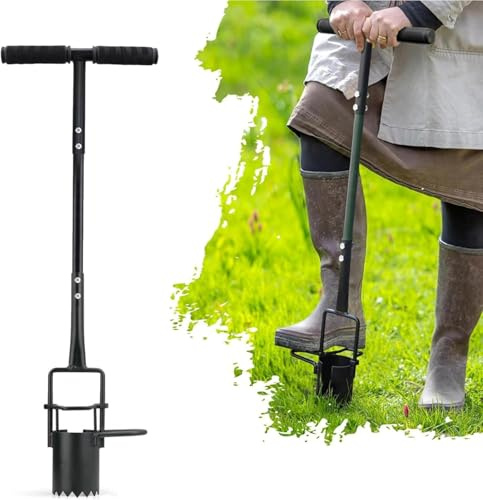 Outil de plantation de bulbes à long manche, outil de jardinage robuste, pelle de transplantation de semis, utilisé pour creuser des trous, percer des trous, planter des fleurs et des plantes