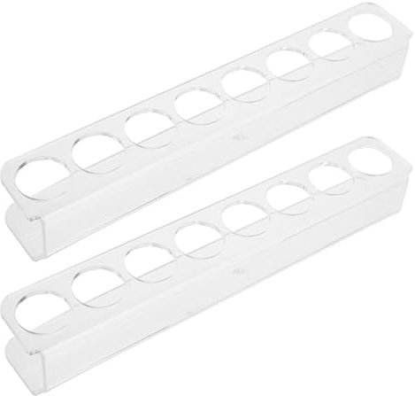 FRCOLOR 2 St Kylskåpsflaskhållare Liten Flaskdisplay Kylskåpsflaskfodral Organizer Akryl Kylskåpsflaskhållare Flaskhållare Kylskåp Akryl Flaskförvaring Flaskställ Transparent