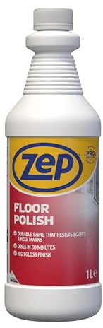 Zep Floor Polish 1L - High Gloss Finish for Vinyl & Hard Floors, Anti-Slip Tested, Low VOC, Heavy Duty Surface Cleaner, Professional Shine & Scuff Resistance | Covers up to 250m²