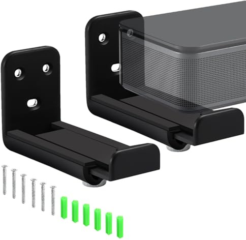 Générique Soundbar, mensola a parete galleggiante – soundbar nero durevole, profondità regolabile da 9 a 13,7 cm, design umanizzato con viti incluse, a parete compatta | per Monta