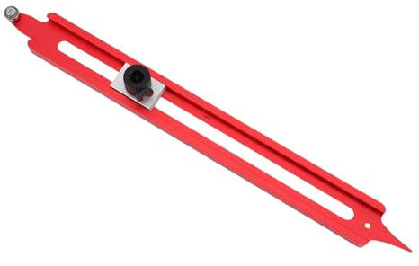 Generic Precise Contour Scribe Tool Justerbar Pennhållare för Träbearbetning, Aluminiumlegeringsprofil Skrivlinjal med Mjukt Rullhjul för Montering Av Kakel, Ergonomisk Design, 1 Penna