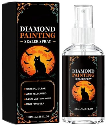 Colle Art Pierre Colle Transparente Halloween Séchage Rapide Longue Durée | 100 ml Spray Scellant Art Peinture sur Pierre Pour Toile Résine, Bijoux, Dessous De Verre, Puzzle, Déco Murale