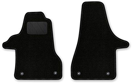 Bär-AfC Auto Fußmatten Classic passend für VW T5 Multi Van 2003-2015 vorn, 2tlg, Autoteppiche Nadelvlies Schwarz, Rand Kettelung Schwarz, Textiler Trittschutz, Set 2-teilig, VW04395