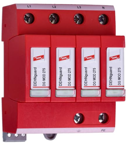 Dehn+Söhne DEHNguard DG M TNS 275 FM 230/400V IP20 Type 2 Surge Arrester for Power Engineering 952405 Black