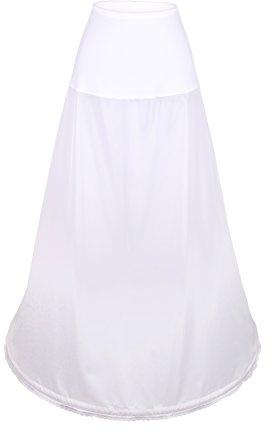 Flora 1 Hoop Lycra Ceinture Jupon de mariée Mariage/de Bal Jupe, Mince Complet (EU 44-50, Blanc)