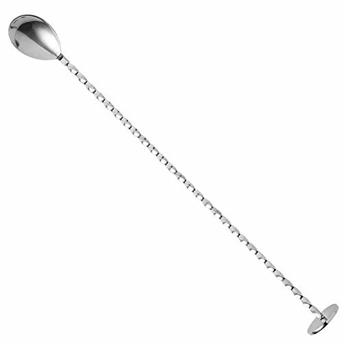Urban Bar Long Bar Spoon in Gift Box, Calabrese, 18/8 Stainless Steel Cocktail Stirrer 31cm Model No UB121