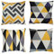 OYIMUA Housse de Coussin Géométrique Motif Taie d'oreiller pour Canapé Maison Salon Chambre Décoration D'intérieur,40x40cm Jaune