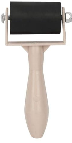 Rubber Roller, Rubber Roller Brayer Brayer Glue Roller Art Roller Ink Paint Brush Rubber Brayer Rollers for Crafting Paint Block Stamping 1.4inch(Wood)