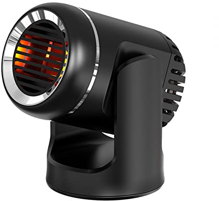 MiOYOOW Auto Heizung 12V/24V, Auto Heizlüfter mit 360° Drehung, Auto-Heizungen mit Schnelles Aufheizen und Abkühlen für Autos LKW Windschutzscheiben Enteisung, Schnee- und Nebelentfernung