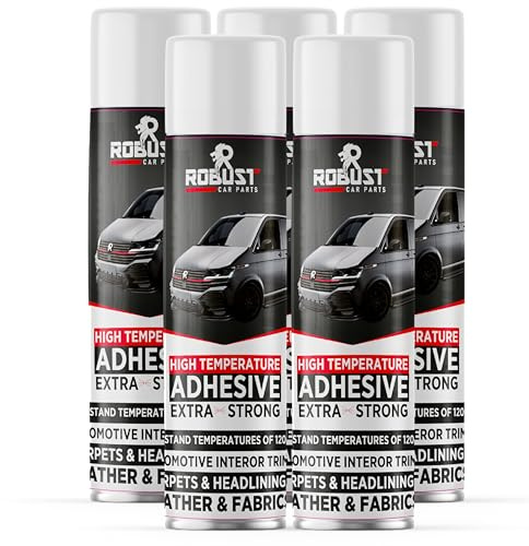 Robust 500ml Extra Strong Spray Adhesive, Multipurpose Contact Glue for Carpet, Paper & Fabric (5)
