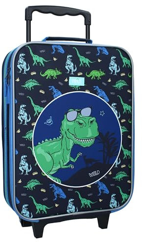 Vadobag Dinosaurier Trolley Koffer 12 L Kindertrolley Handgepäck Dino Trolly Jungen ab 2 3 Jahre