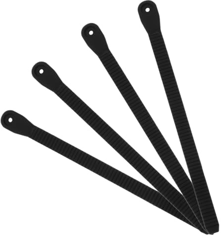 Mikinona Cinghia di Fissaggio per Attacco Snowboard 4 Pezzi PVC Nera