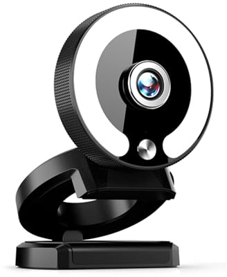 ZYKEJJDDAK 4K strömning webbkamera med autofokus inbyggd justerbara ringar lätt brusreducerande mikrofoner 360 graders rotation för direktsändning videokonferens bilfokus webbkamera