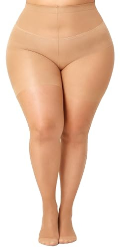 CozyWow strumpbyxor dam stora storlekar 20 DEN transparent matt XL–8XL curvy strumpbyxor fina strumpbyxor med hög midja