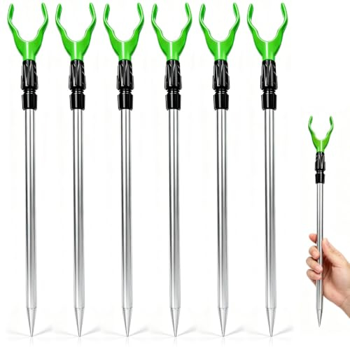 Benaewa 6 Pcs Fishing Rod Holder, Adjustable Extending Rod Rest, Fishing Accessories for Lake, River Bank Angling