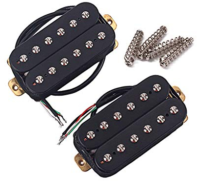 Alnicov Gitarren-Humbucker-Hals- und Steggitarren-Tonabnehmer-Set, E-Gitarren-Teile
