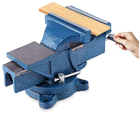 5 Inch Vices for Workbench, Heavy Duty Table Top Vice Swivel Workshop Bench Vice Clamp, Universal Rotatable Engineer Table Workbench Vice Clamp for Tool Clamping Fixing (5 Inch 6KG)