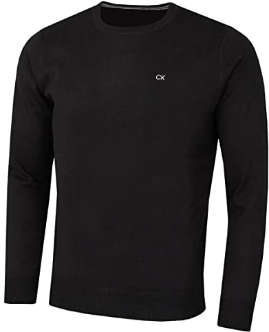Calvin Klein Mens Crew Neck Sweater - Black - L