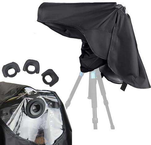 JJC Kamera Regenschutz, Nylon wasserdichte DSLR Kamera Regenhülle Schutzhülle für Canon EOS 4000D 2000D 1200D 850D 250D 90D 80D 7D 6D 5D Nikon D5600 D5300 D3300 D3500 D3200 D3100