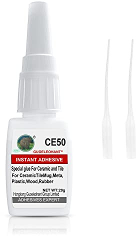 Ceramic and Tile Repair Glue - Instant Super Adhesive for Mug, Metal, Plastic, Wood, Rubber, Glass, Silicone, Leather, DIY Craft (20g/Clear)