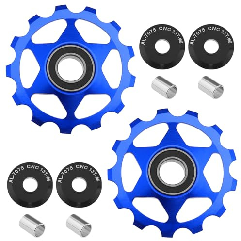 The Lord of the Tools 2 Pezzi 13T Jockey Wheel Puleggia Deragliatore Puleggia Compatibile Con SHIMANO Compatibile Con SRAM 8 9 10 11 Deragliatori A 12 Velocità Blu