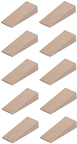 cyclingcolors 10x Holzkeile klein türmontage zum basteln breit möbel Türkeile holz Möbelkeile, 55mm x 20mm x 12mm