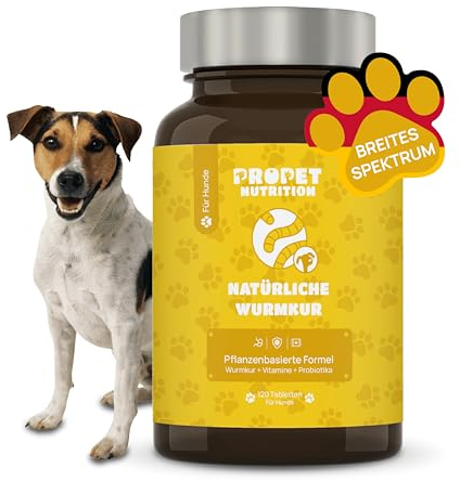 W-kur Hund Natürliche Abwehr gegen ungebetene Gäste – Darmwohl Hund – 120 Tabletten – Natürlicher Kräuterkomplex mit Probiotika & B-Vitaminen – Unterstützung des Darmmilieus & inneres Gleichgewicht