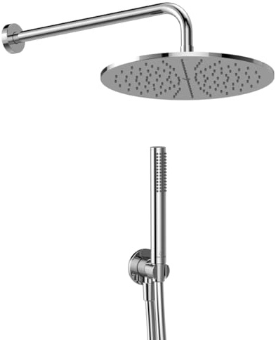 Perfekt standard BD825AA perfekt regn armaturpaket komplett set duschset, regndusch dusch dusch duschmunstycke stång handdusch, vattenbesparande, krom