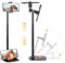 aceyoon Soporte Movil Mesa Ajustable 17.5-39cm Soporte para Móvil 360°Multiángulo Doble Ranura Escritorio Soporte Movil para Grabar Video Transmisión en Vivo para iPhone 16 15 para Galaxy para Huawei