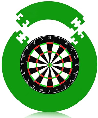 LEKEFETO 5 piezas de protección para diana de dardos: diana envolvente, borde de diana, borde para el garaje, protección de pared, 44 x 13 x 2 cm, color verde