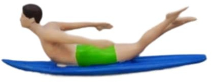 perfeclan Figurine miniature de surf à l'échelle 1:64, décoration de micro-, collection, thème sportif, décoration de plage, figurine miniature de, Style B