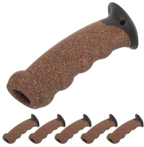 SUPVOX 6 Pezzi Maniglia per bastoncini da sci bastone da arrampicata sostituzione impugnatura maniglia stampella impugnatura con manico in canna Light Brown