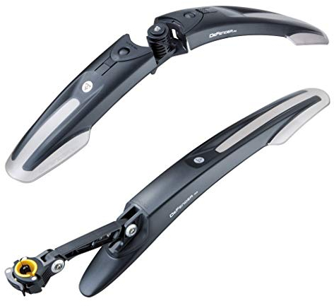 Topeak Defender M1/M2 Set Mountainbike Schutzbleche Für Lange Radtouren Auf Dem Berg. Kompatibel Zu Manitou Gabeln Mit Sekundenschnelle Montage Und Demontage, Black, One Size